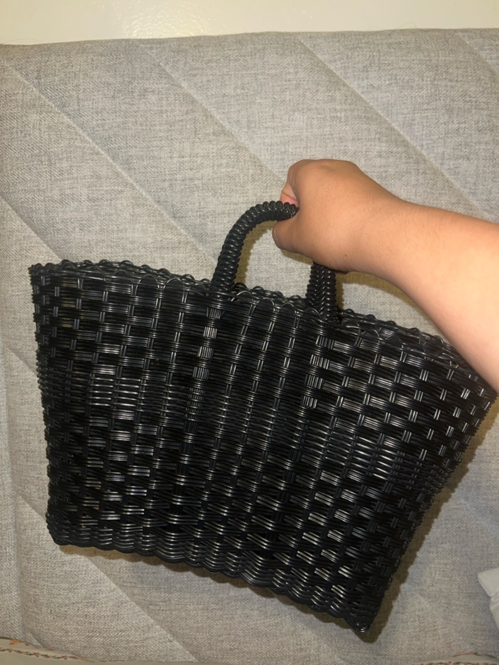 Black Woven Tote Bag - Women's Everyday Carry
